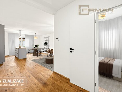 Prodej nadstandardního bytu 2kk + pracovna s parkovacím místem na Zbraslavi